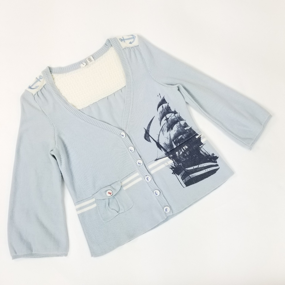 Anthropologie Moth Wind In Her Sails Cardigan